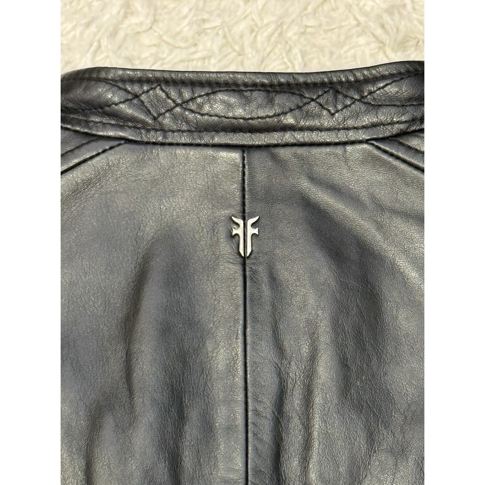 NWT Frye Women's Lamb‎ Leather Full Zip Jacket - Black Large - Picture 9 of 15